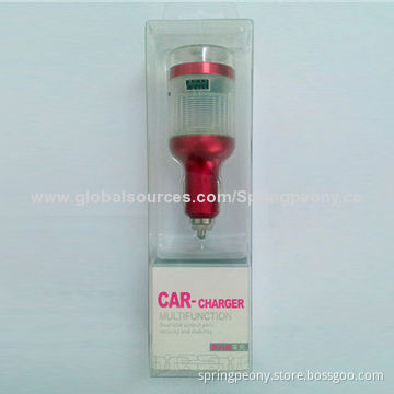 Multi-functional Double UBS Car Charger with 12-24V DC Input